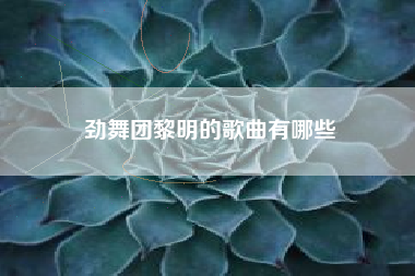 劲舞团黎明的歌曲有哪些