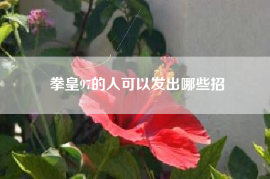 拳皇97的人可以发出哪些招