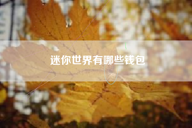 迷你世界有哪些钱包