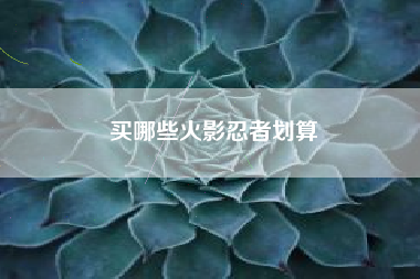 买哪些火影忍者划算