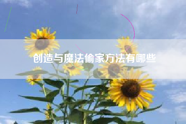 创造与魔法偷家方法有哪些