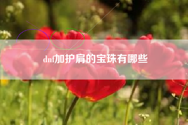 dnf加护肩的宝珠有哪些