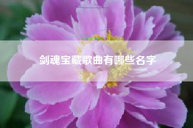 剑魂宝藏歌曲有哪些名字