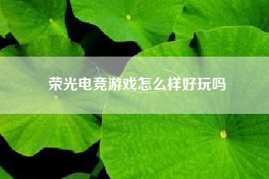 荣光电竞游戏怎么样好玩吗