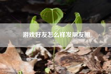 游戏好友怎么样发朋友圈