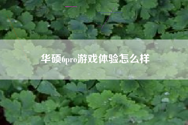 华硕6pro游戏体验怎么样