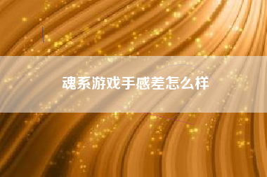 魂系游戏手感差怎么样