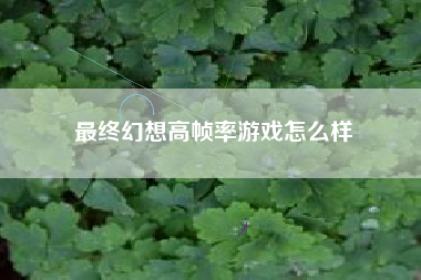 最终幻想高帧率游戏怎么样