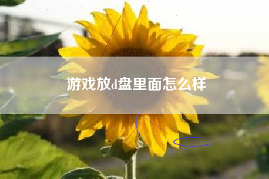 游戏放d盘里面怎么样