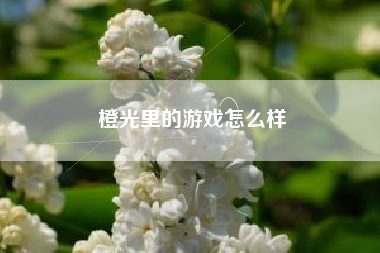 橙光里的游戏怎么样