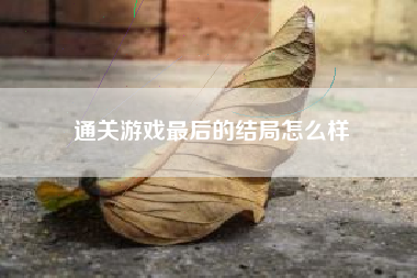 通关游戏最后的结局怎么样