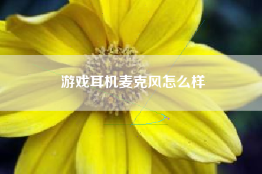 游戏耳机麦克风怎么样