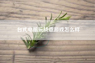 台式电脑玩战意游戏怎么样