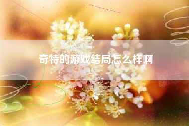 奇特的游戏结局怎么样啊