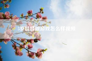 5岁娃娃做游戏怎么样视频