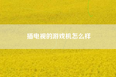 插电视的游戏机怎么样