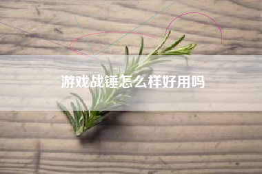 游戏战锤怎么样好用吗