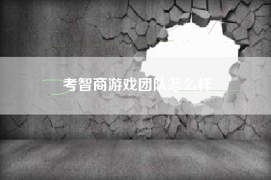 考智商游戏团队怎么样