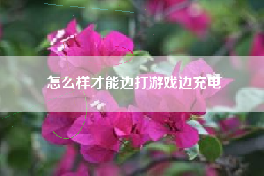 怎么样才能边打游戏边充电