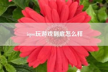 iqoo玩游戏到底怎么样