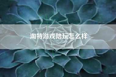 淘特游戏陪玩怎么样