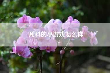 凡科的小游戏怎么样