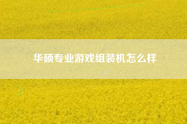 华硕专业游戏组装机怎么样