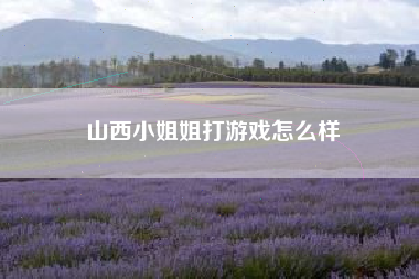 山西小姐姐打游戏怎么样