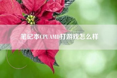 笔记本CPUAMD打游戏怎么样