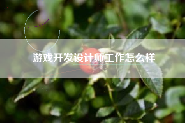 游戏开发设计师工作怎么样