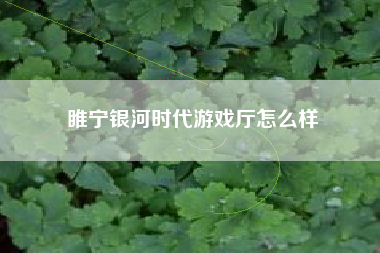 睢宁银河时代游戏厅怎么样