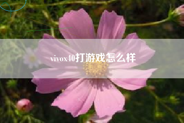 vivox40打游戏怎么样