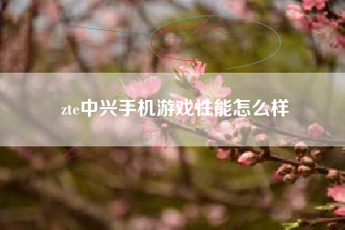 zte中兴手机游戏性能怎么样