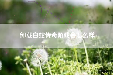 卸载白蛇传奇游戏会怎么样