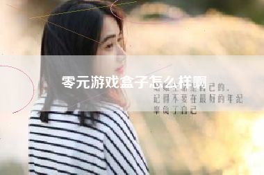 零元游戏盒子怎么样啊
