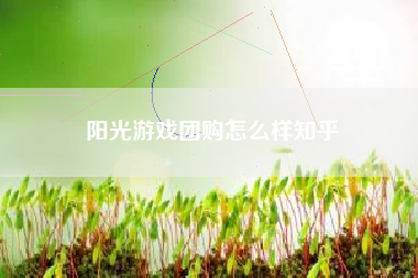 阳光游戏团购怎么样知乎