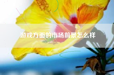游戏方面的市场前景怎么样