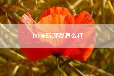 10100f玩游戏怎么样