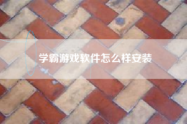 学霸游戏软件怎么样安装