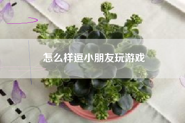 怎么样逗小朋友玩游戏