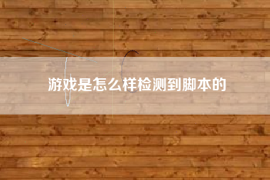 游戏是怎么样检测到脚本的