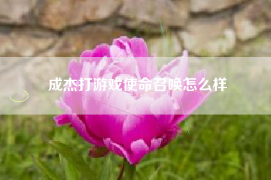 成杰打游戏使命召唤怎么样