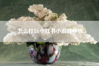 怎么样玩小红书小游戏挣钱
