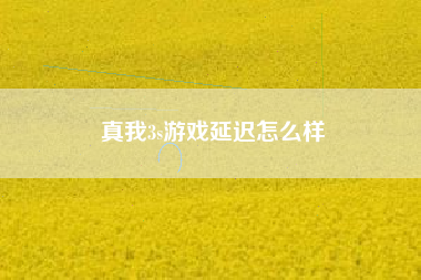真我3s游戏延迟怎么样