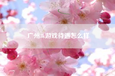 广州3k游戏待遇怎么样