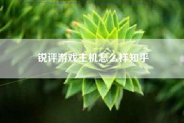 锐评游戏主机怎么样知乎