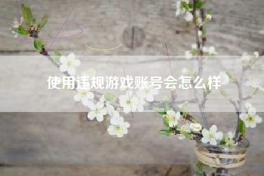 使用违规游戏账号会怎么样