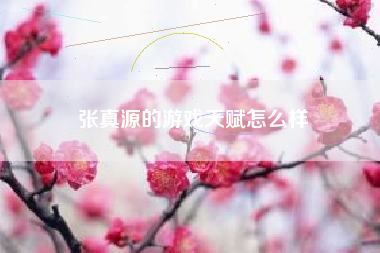 张真源的游戏天赋怎么样