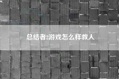总结者2游戏怎么样救人