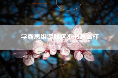学霸思维游戏这本书怎么样